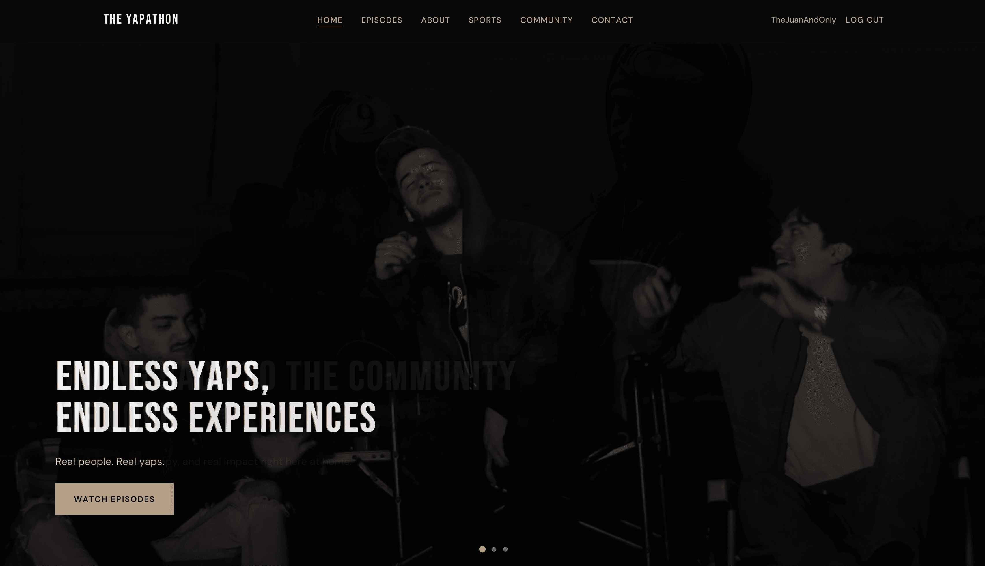 The Yapathon website homepage